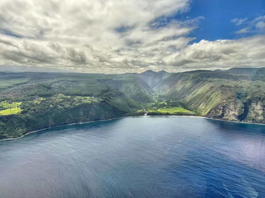 Waipio Valley Hawaii from helicopter tour