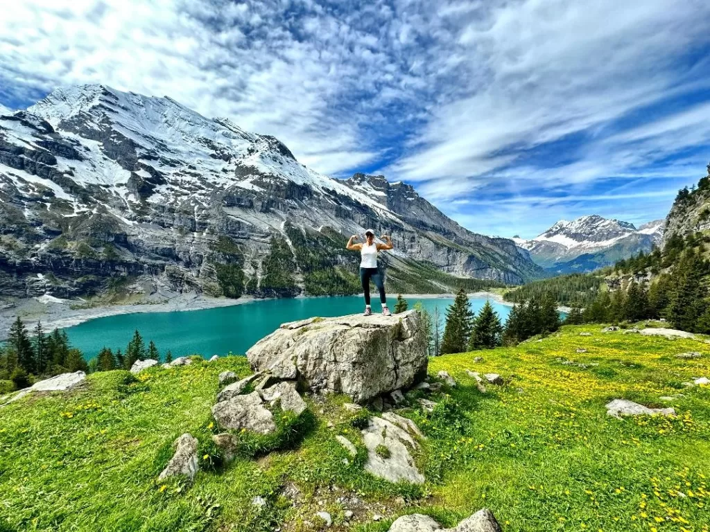 Oeschinensee glacier lake